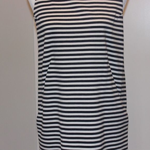 LAFAYETTE 148 Black and White Striped Midi Dress Women Size Small - Picture 9 of 13